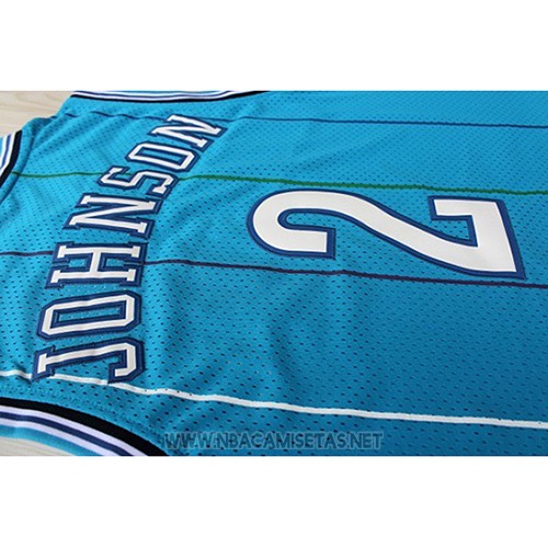 Camiseta Charlotte Hornets Larry Johnson NO 2 Retro Azul